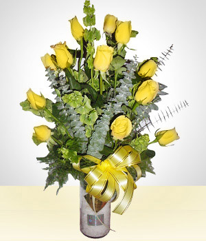 Flores a  Arreglo de Rosas Amarillas