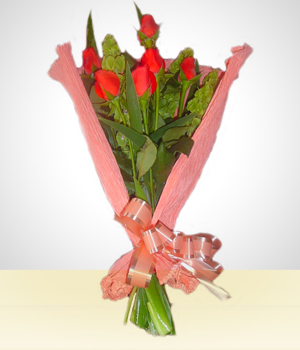 Flores - Bouquet de Seis Rosas