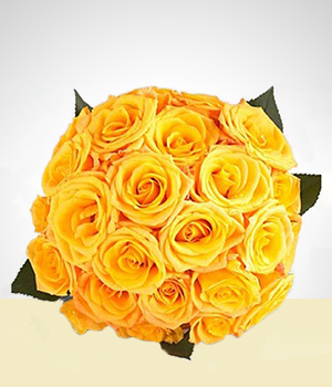 Rosas - Bouquet De Doce Rosas Amarillas